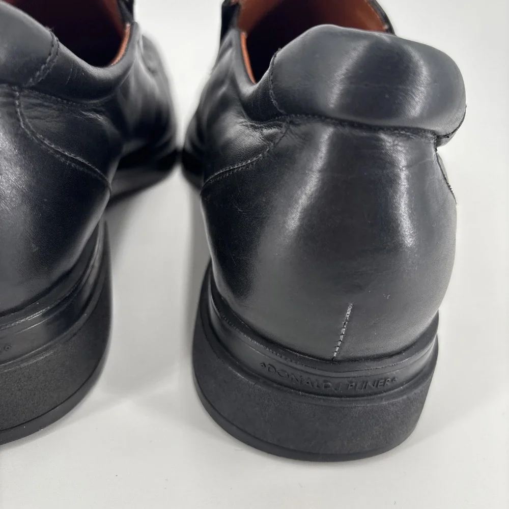 Donald J Pliner Loafers Black Leather Dress Shoes Slip On Men's Size 10M